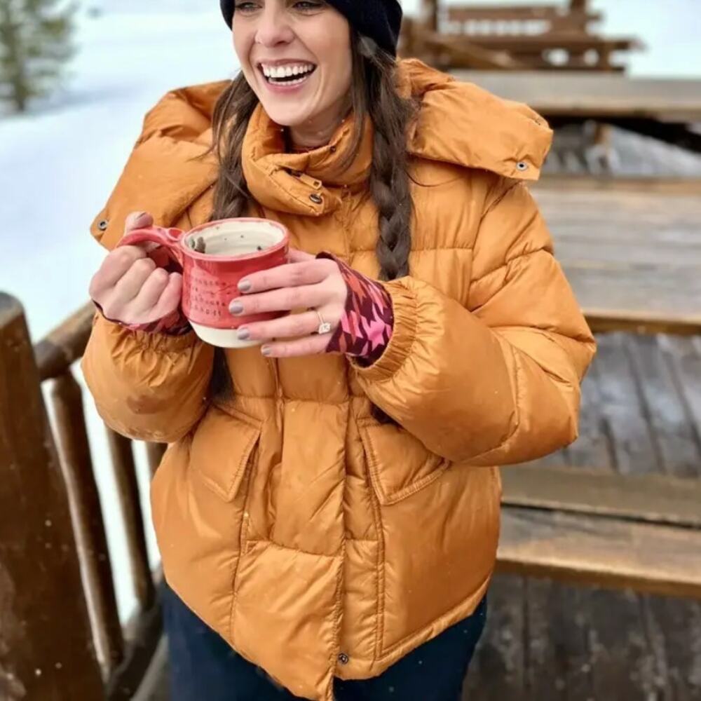 NVLT Copper Wonder Puffer Ski Jacket SMALL Hoodie Oversized Retro Designer $199 - Picture 8 of 10
